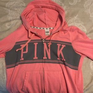 Pink brand zip up jacket